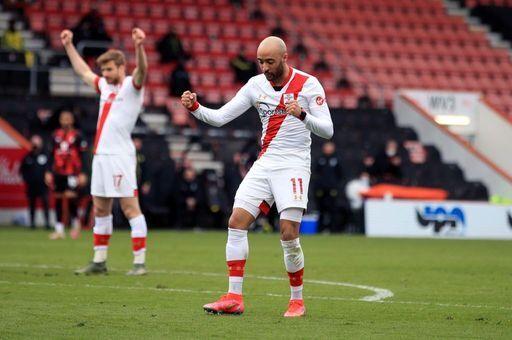 Daily Echo: Nathan Redmond seals victory in the 2020-21 FA Cup quarter final vs AFC Bournemouth (Pic: PA)
