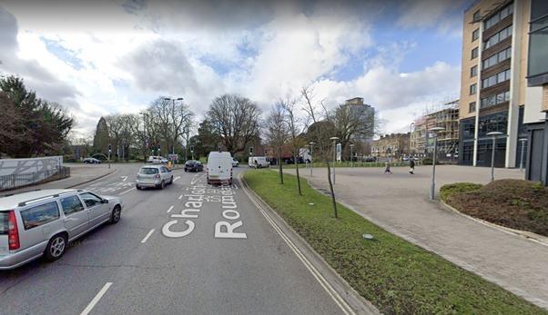 Charlotte Place roundabout, Southampton. Photo from: Google Streetview.