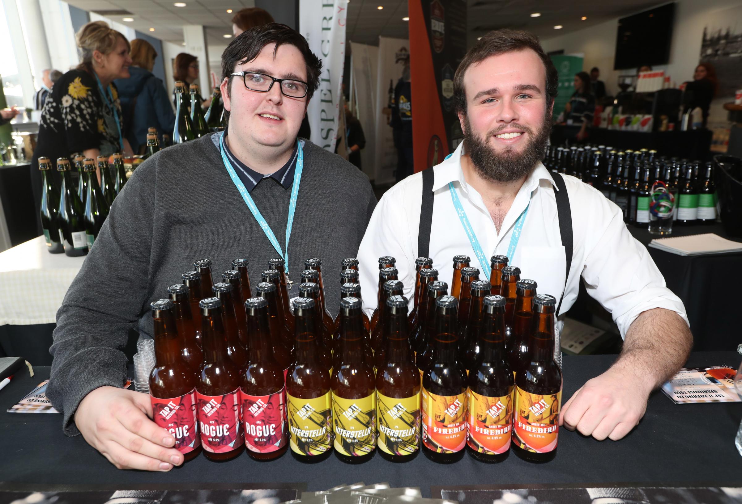 Local Produce Show at St Marys Stadium orgainsed by Business South. Joe Cleave and Will Keeble from Tap It Brewing based in Southampton.
