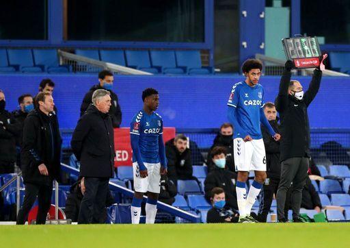 Daily Echo: Thierry Small made his first team debut for Everton aged 16 in the FA Cup (Pic: PA)