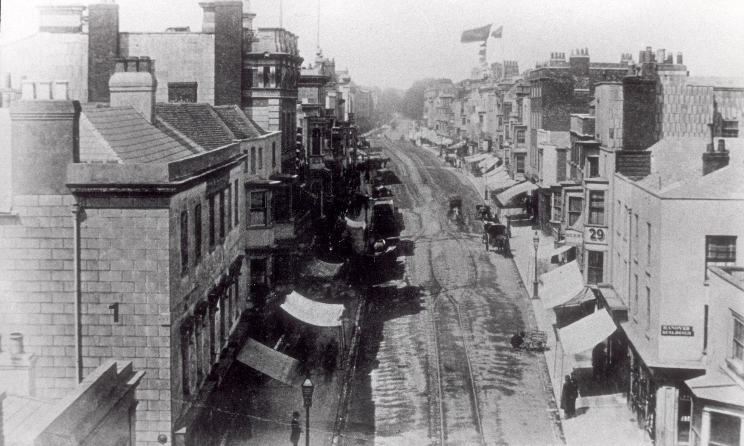 Above Bar Street from the Bargate in 1890.