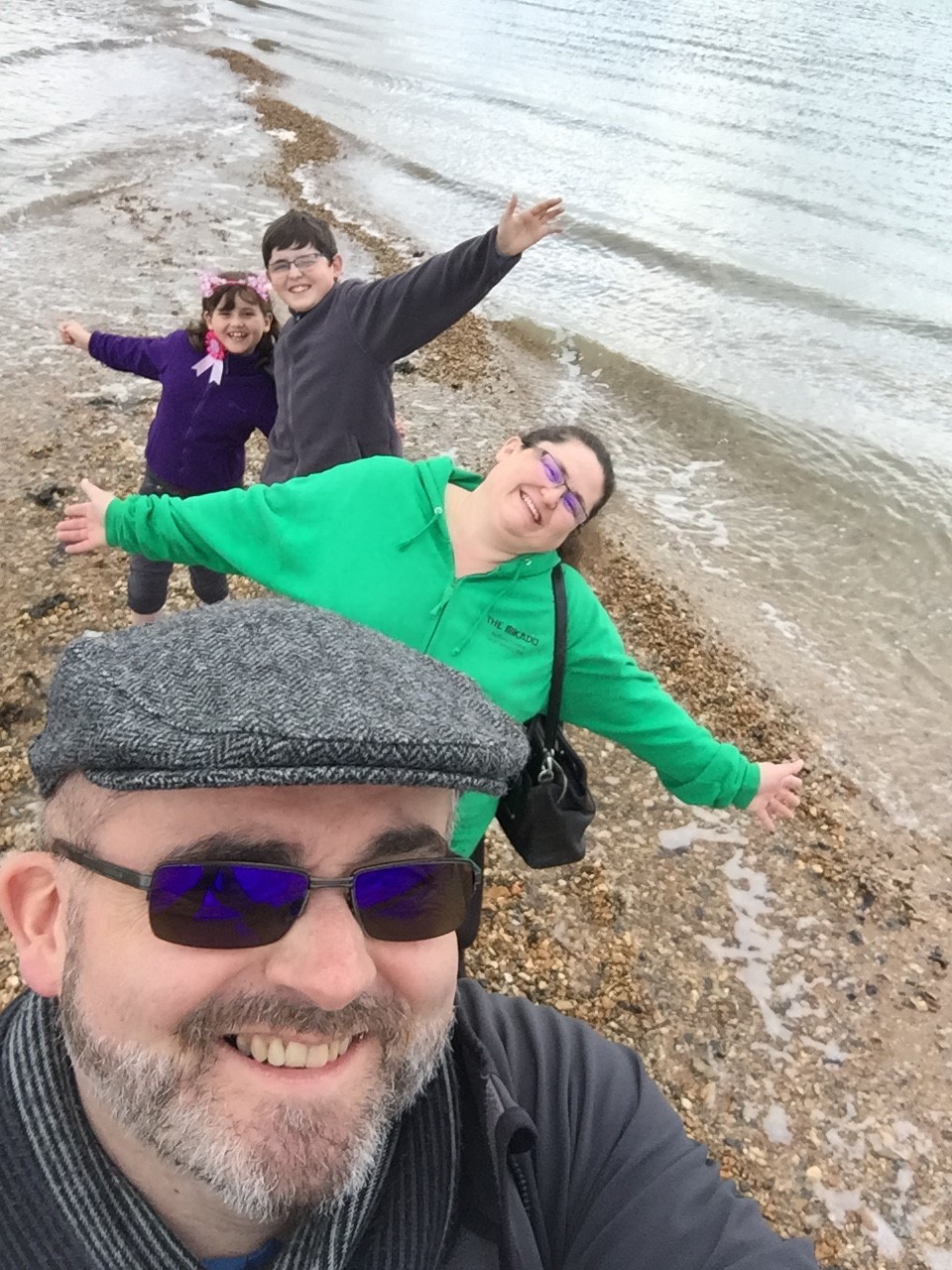 Pavitt family beach selfie