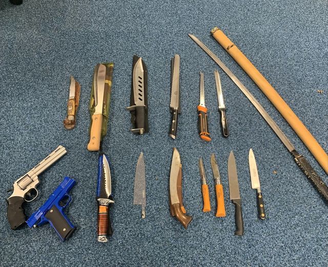 Other weapons surrendered in Lymington. Photo by Lymington and New Milton Cops