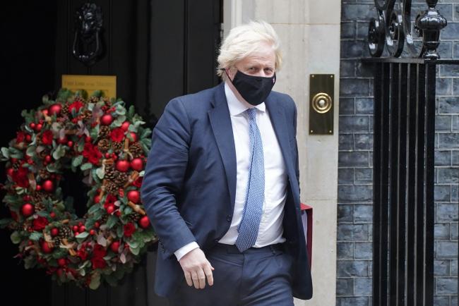 Prime Minister Boris Johnson leaves 10 Downing Street to attend Prime Minister's Questions.