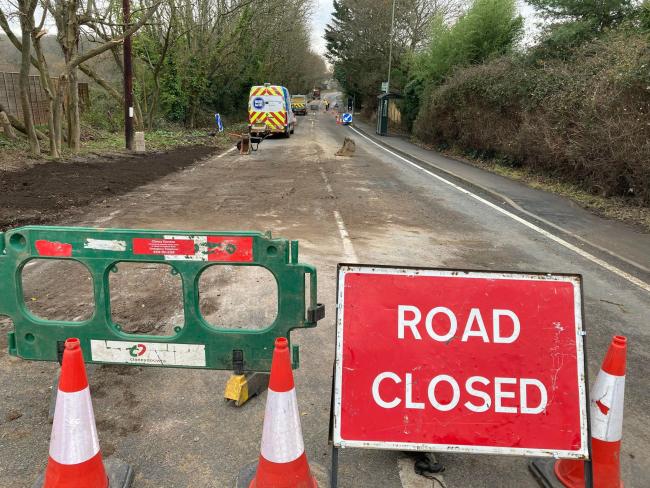 Main road closed due to burst water pipe - and delays are expected