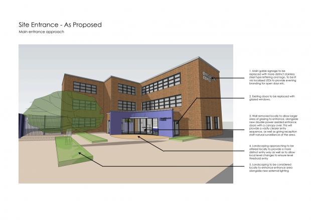 Daily Echo: Chamberlayne College for the Arts main reception plans