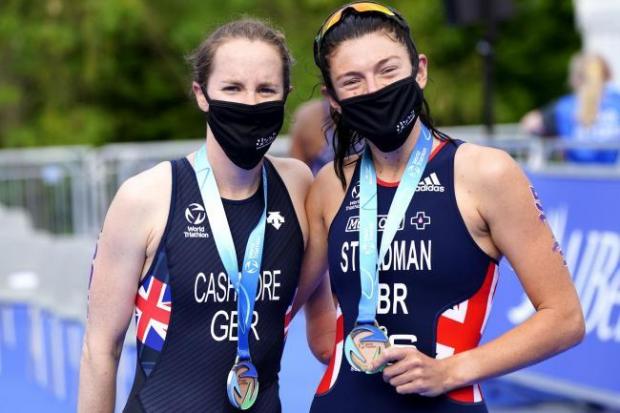 Daily Echo: Lauren Steadman, right, with fellow athlete Claire Cashmore.  Lauren becomes MBE.