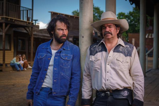 Daily Echo: Aiden Turner (left) as Barney and Matt Berry as Steven Toast (BBC/Objective Fiction/Ben Meadows)