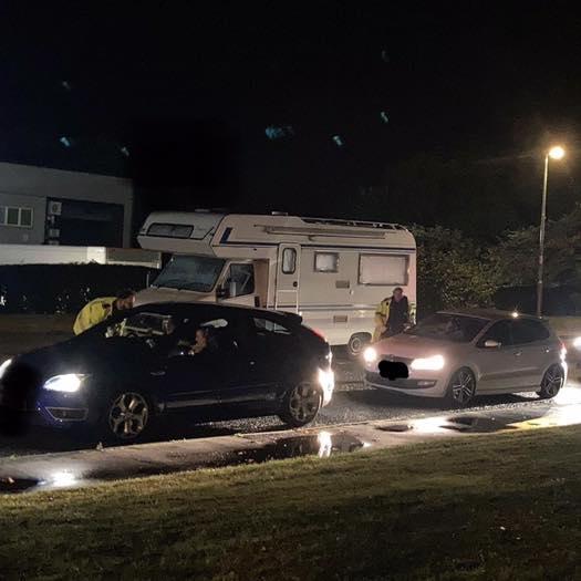 Car meet at Calmore Industrial Estate, October 2021. 
Picture from Totton Police