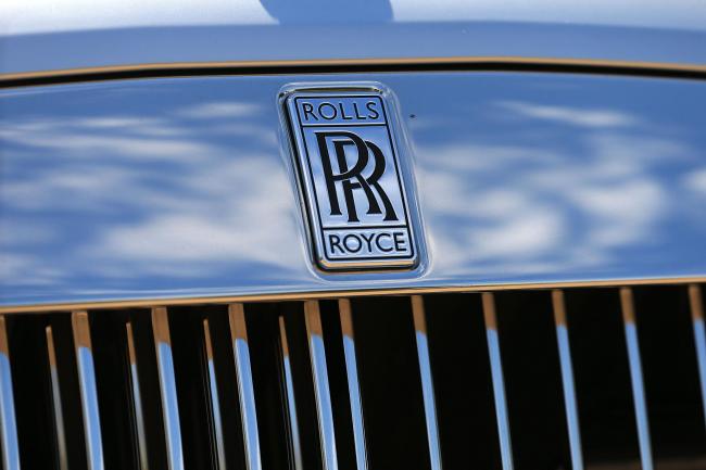 A Rolls-Royce car badge
