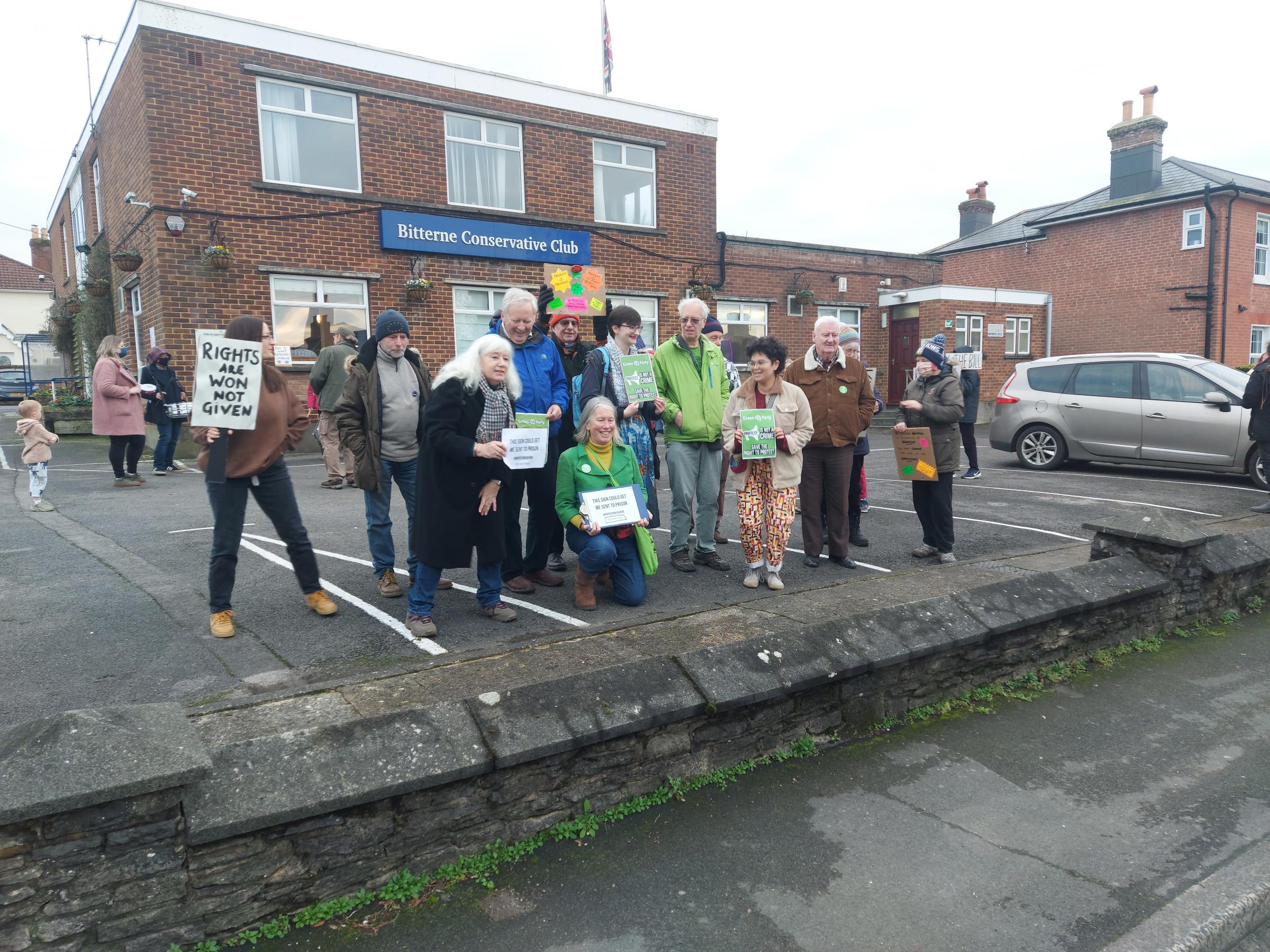 The protests at Bitterne Conservative Club 