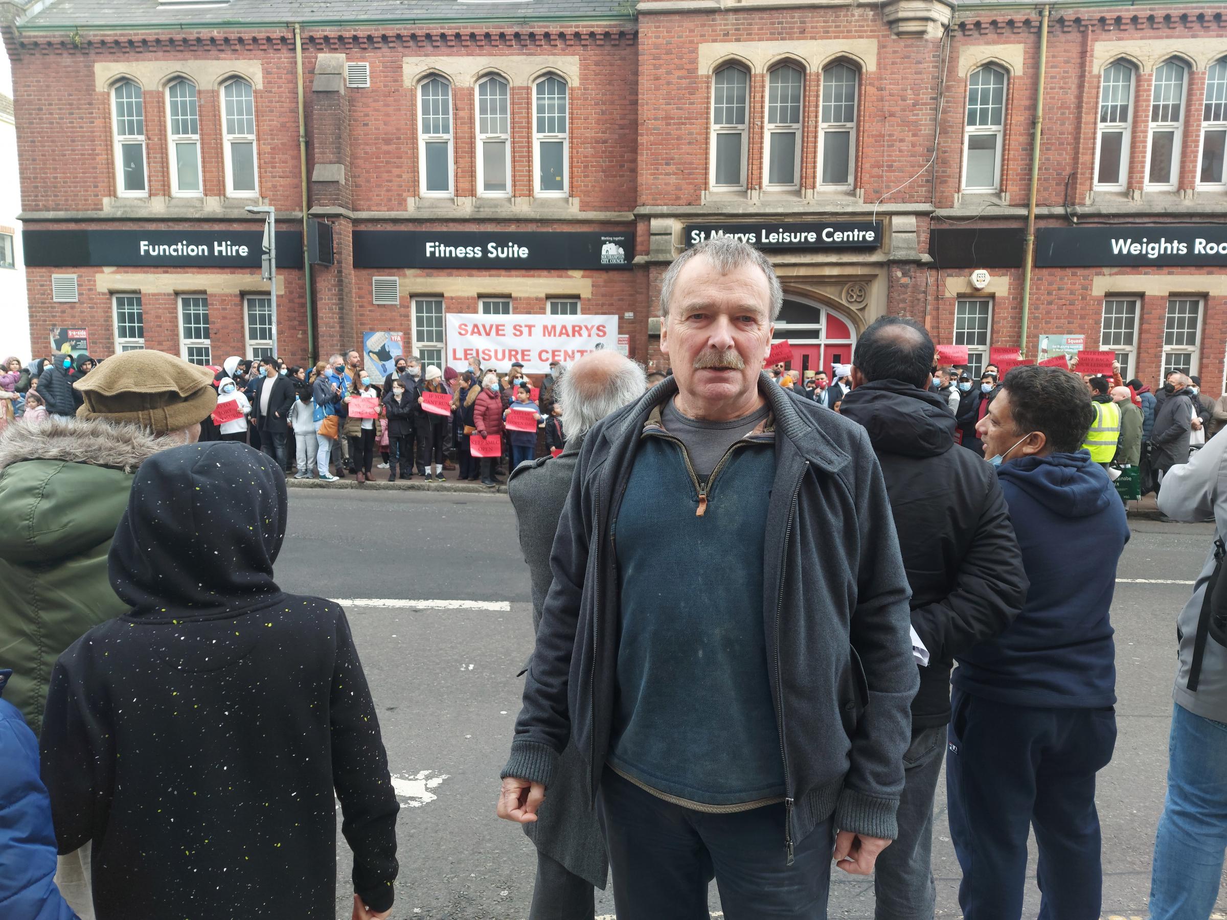 MP Alan Whitehead at the protest