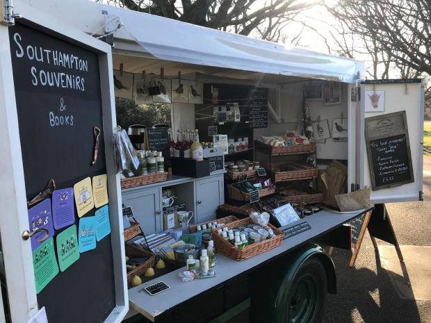 Daily Echo: The Made In Here milk float at Southampton Common