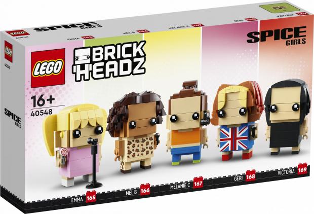 Daily Echo: LEGO Spice Girls Brick Headz packaging. Credit: LEGO