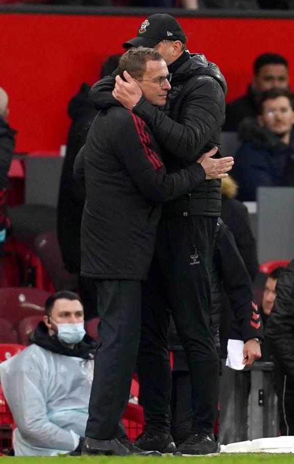 Daily Echo: Ralf Rangnick and Saints boss Ralph Hasenhuttl (Pic: PA) Daily Echo: Ralf Rangnick and Saints boss Ralph Hasenhuttl (Pic: PA)