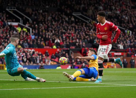 Daily Echo: It was Jadon Sancho who struck for Manchester United (Pic: PA) Daily Echo: It was Jadon Sancho who struck for Manchester United (Pic: PA)