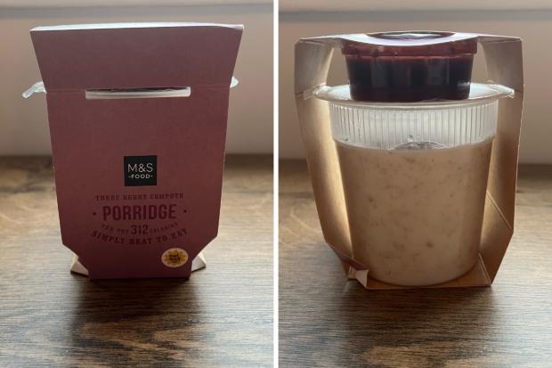 Daily Echo: M&S Porridge with Berry Compote (Vegetarian)