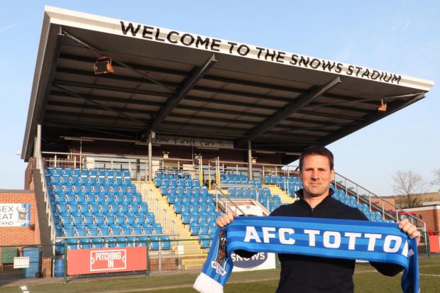 Jimmy Ball presented as new AFC Totton manager (Pic: Doug Webber)