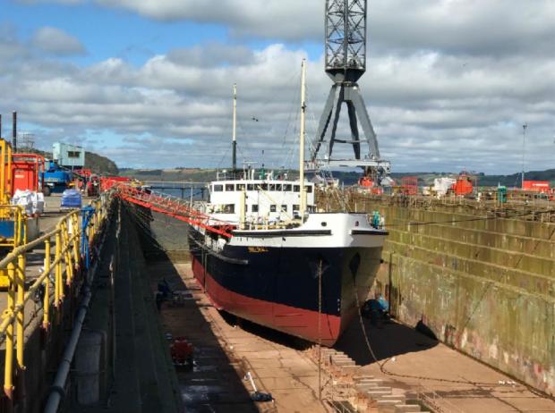 Daily Echo: Shieldhall will return to dry dock in Falmouth for vital repairs to her hull.