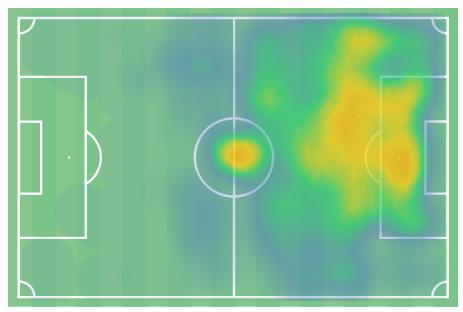 Daily Echo: Adam Armstrong's heat map for the 20/21 season.