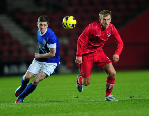 Daily Echo: Ward-Prowse in action for Saints' U18s. Image by: PA