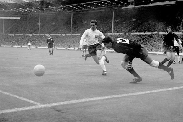 Daily Echo: Terry Paine in action against Mexico in the 1966 World Cup. Image by: PA