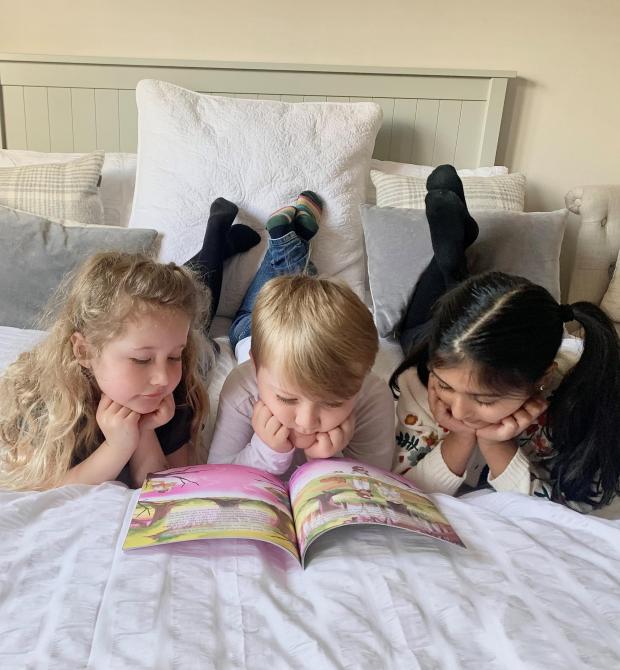 Daily Echo: Children reading Ottilie and Roue