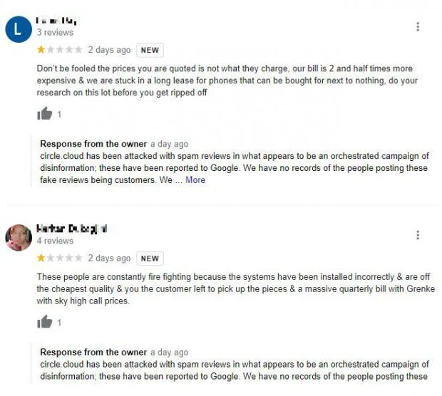 Daily Echo: Some of the fake Google reviews