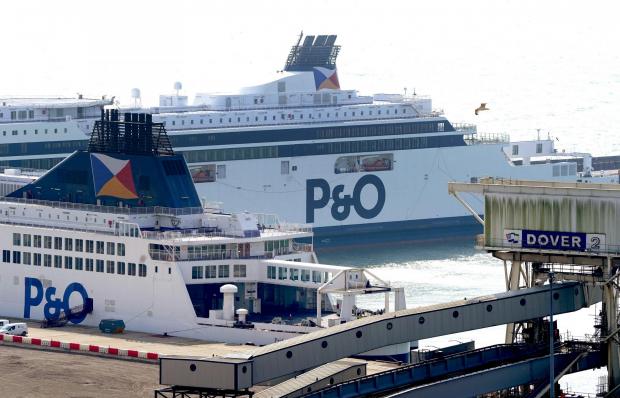 Daily Echo: P&O Ferries at the Port of Dover.