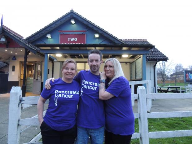 Daily Echo: Chris and Rachel Chapman with pub manager Kelly (left)