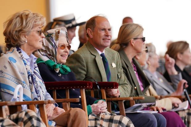 Daily Echo: The Queen joined the Earl and Countess of Wessex in the main castle arena. Picture: PA