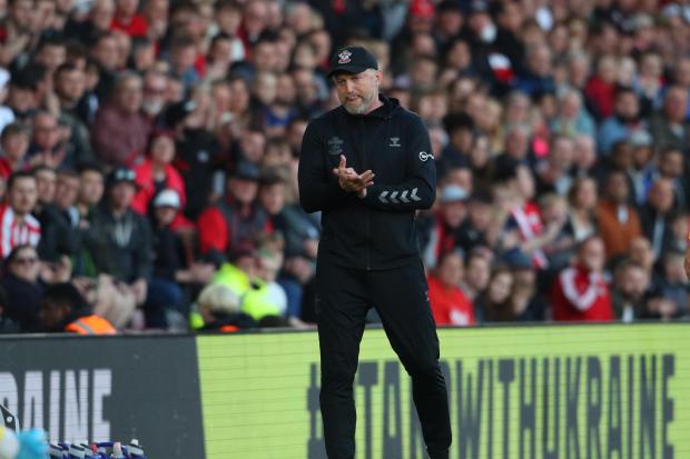 Southampton manager Ralph Hasenhuttl during the Premier League match between Southampton and Liverpool at St Mary's Stadium. Photo by Stuart Martin.