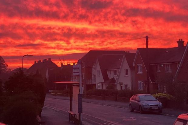 The sunrise from Nightingale Avenue in Eastleigh by Paul Elliott