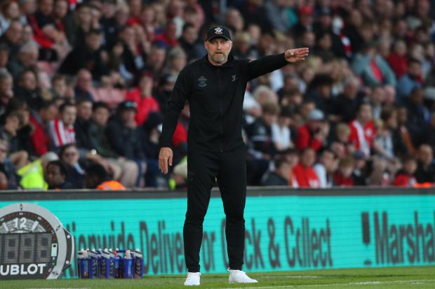 Southampton manager Ralph Hasenhuttl during the Premier League match between Southampton and Liverpool at St Mary's Stadium. Photo by Stuart Martin..