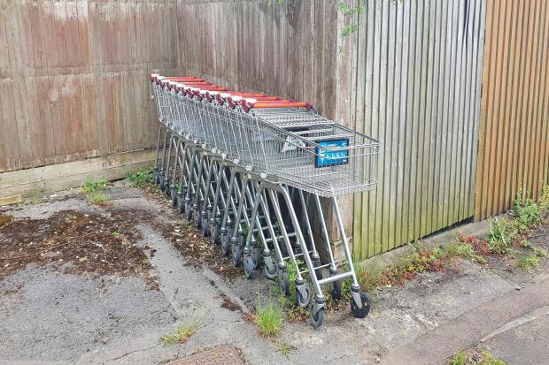 Residents are upset over abandoned shopping trolleys