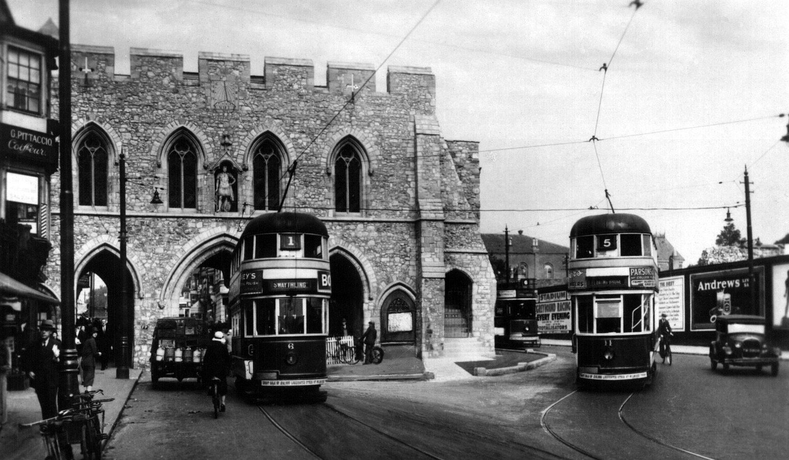 Pics of Bargate tram which ran through Bargate from 1922 to 1938. To go with PL Tourism Feature..