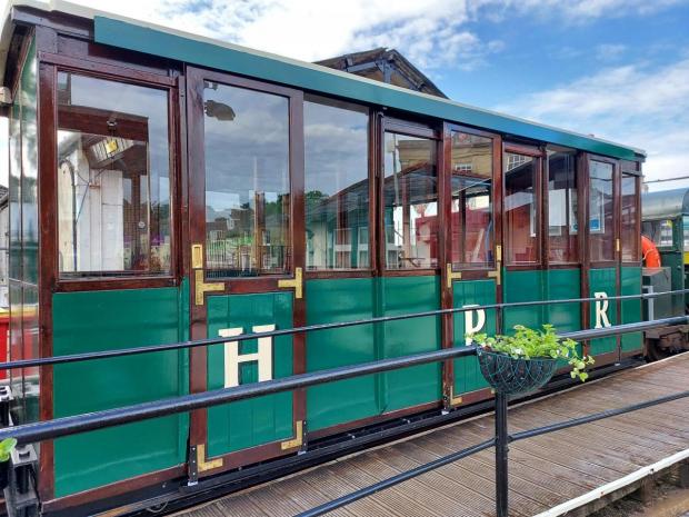 Daily Echo: The narrow-gauge electric railway that operates on Hythe Pier.
