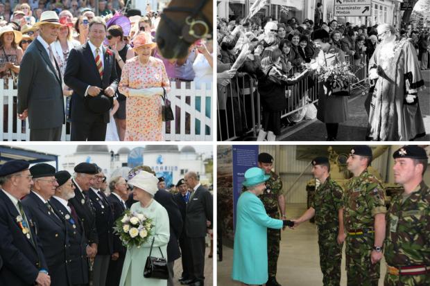 The Queen during her many visits to Dorset and the New Forest