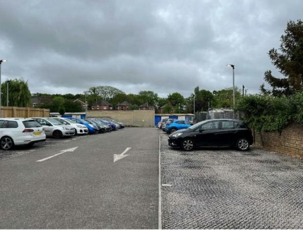 Daily Echo: The staff car park at Warren Avenue. Picture: Southampton City Council planning portal.