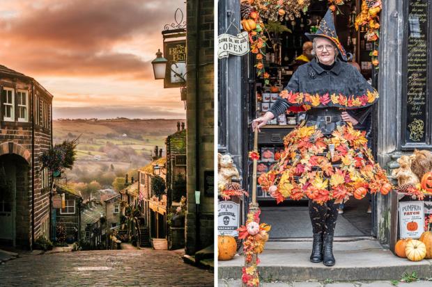 Daily Echo: Left photo shows Haworth’s iconic highstreet (Christxan Jaemes Photography) and the right photo shows the annual Haworth Steampunk Weekend.