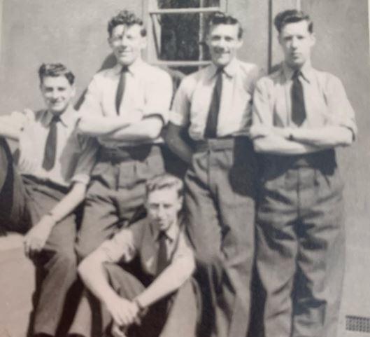 Daily Echo: Victor Sevier, second right, as a young man.