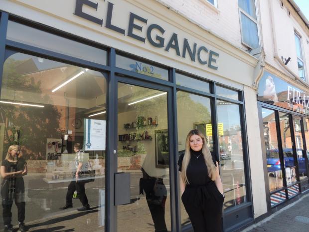 Daily Echo: Danielle Riddett outside Elegance Hairdressing 