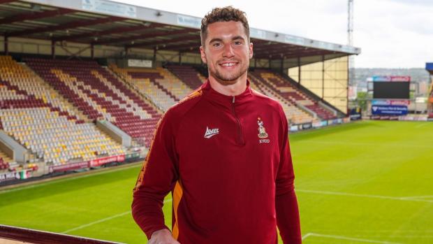 Daily Echo: Lewis unveiled as a Bradford player. Image by: PA