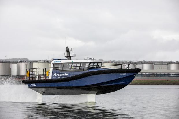 Daily Echo: Artemis Technologies' new 'flying' boat. (PA)