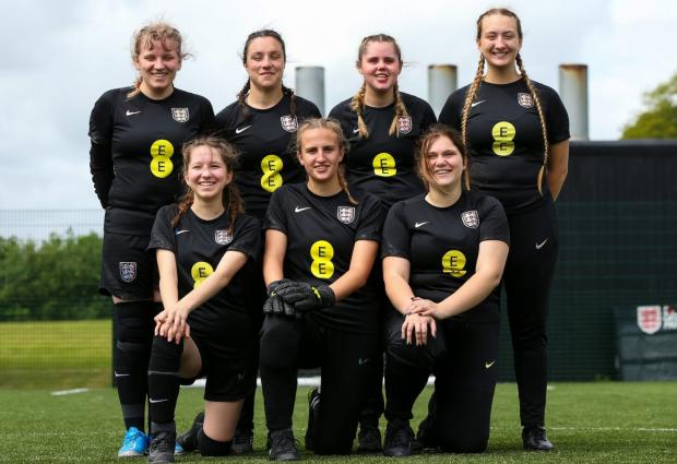 Daily Echo: Kaitlyn Clark (bottom right) with the Para Lions team