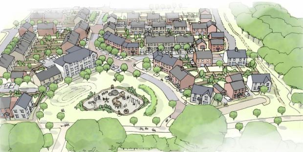 Daily Echo: Plans to build 196 homes north of Cooks Lane, Calmore, have come under fire. Picture: NFDC planning portal.