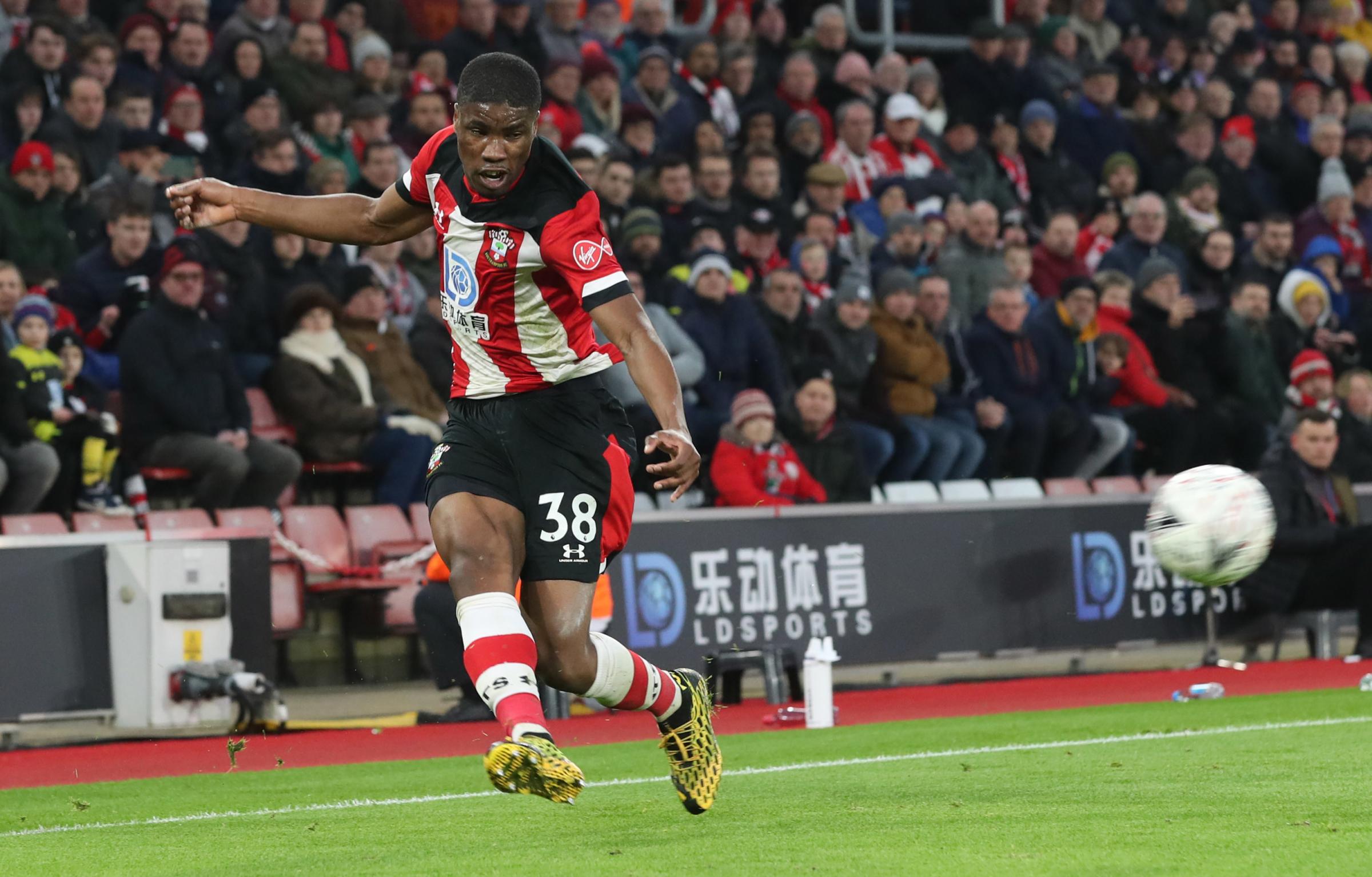 Southamptons Kevin Danso during the FA Cup match between Southampton and Spurs. Photo by Stuart Martin..