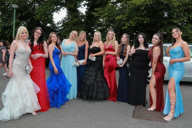 Magna Academy Year 11 students arriving at the prom on Thursday