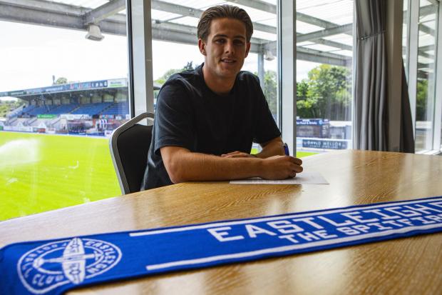 Charlie Carter has joined Eastleigh from League Two Stevenage (Pic: Eastleigh FC / Tom Mulholland)
