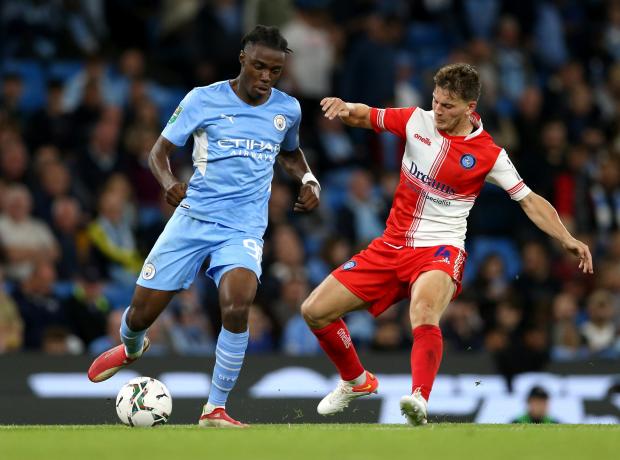 Daily Echo: Lavia on his Man City debut vs Wycombe. Image by: PA